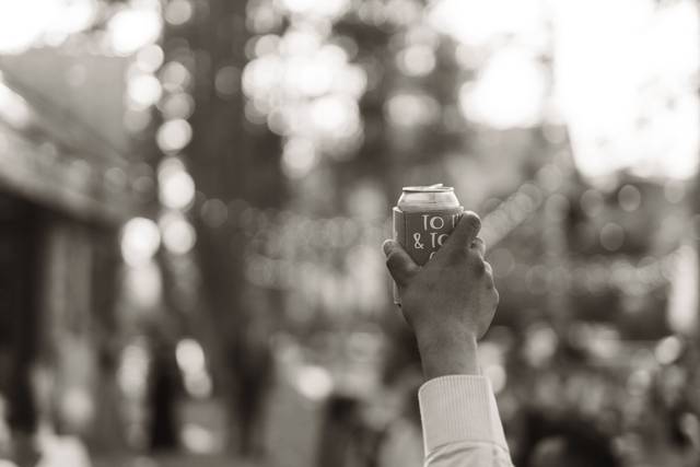 Cheers to the bride and groom