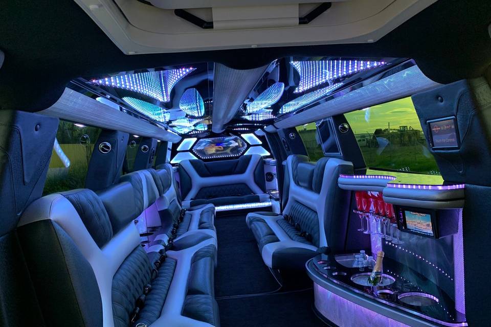 Cadillac limo interior