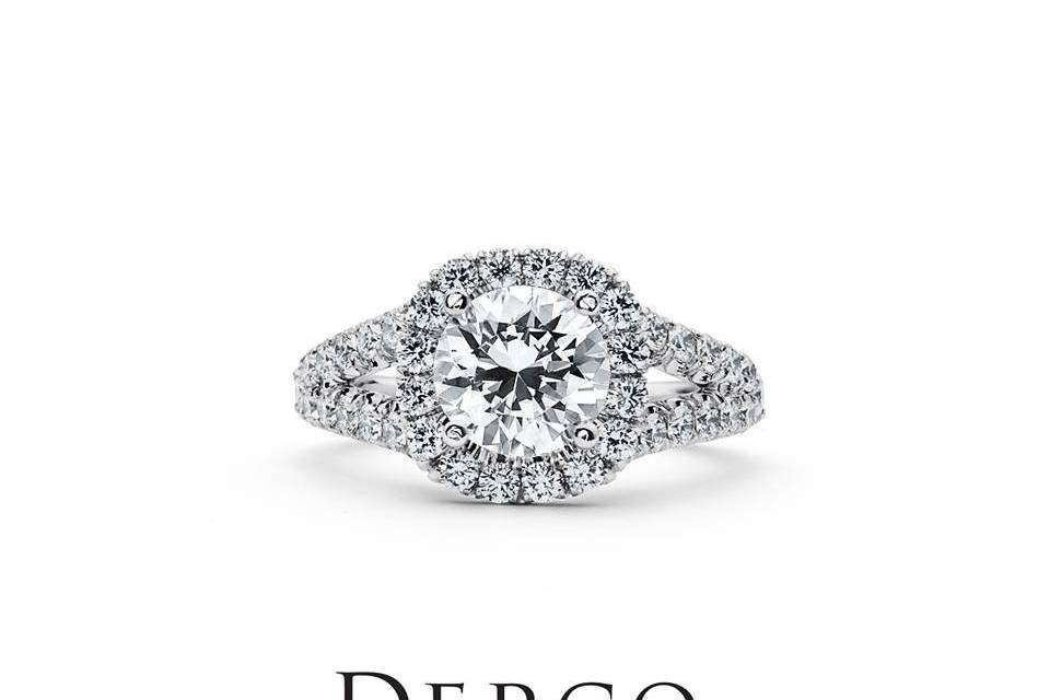 Split Shank halo ring by Derco!