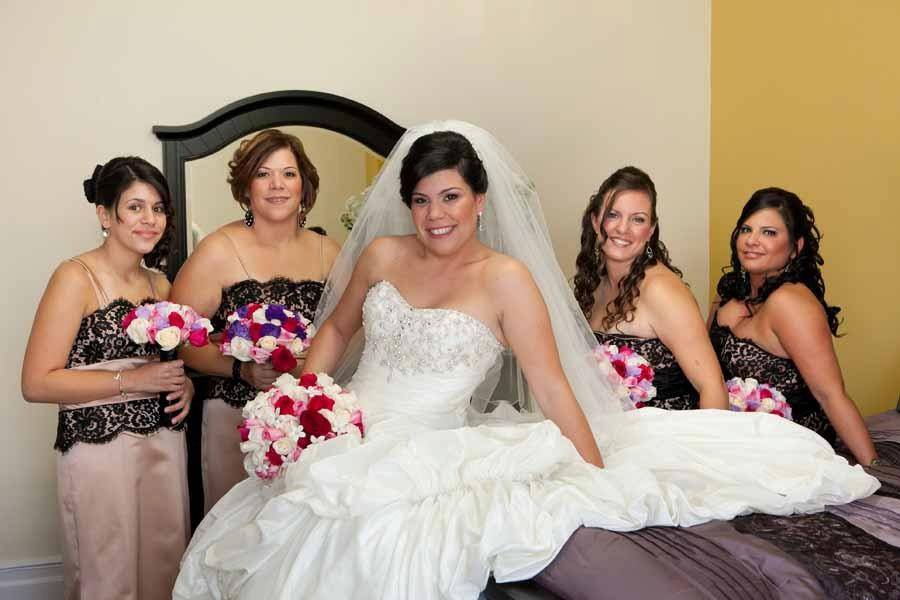 Bride Stephanie Cona and bridal party