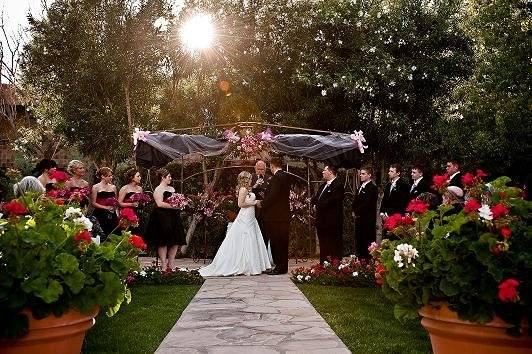 Outdoor wedding ceremony