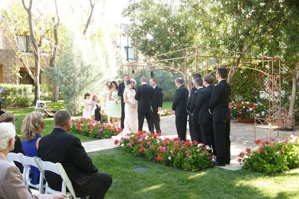 Outdoor wedding ceremony