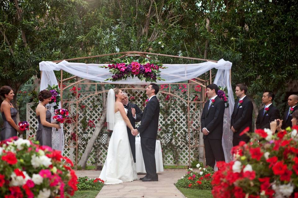 Outdoor wedding ceremony