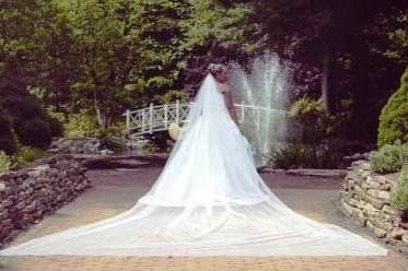 Bride in her wedding gown