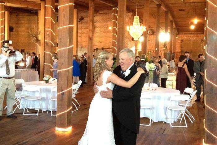 Rustic reception and dance floor