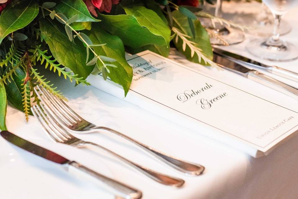 Table scape with florals