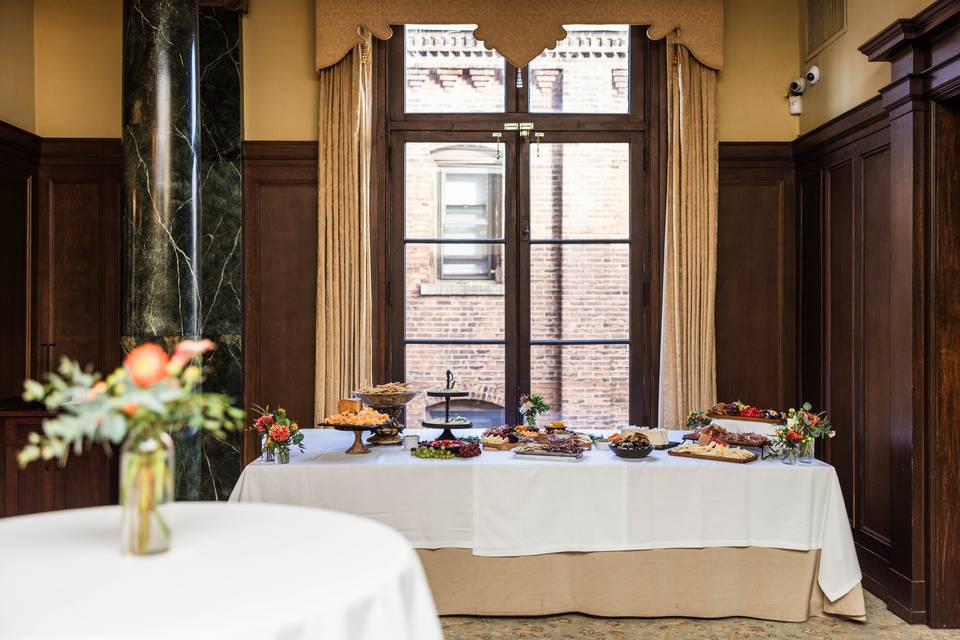 Cheese Display in Ballroom