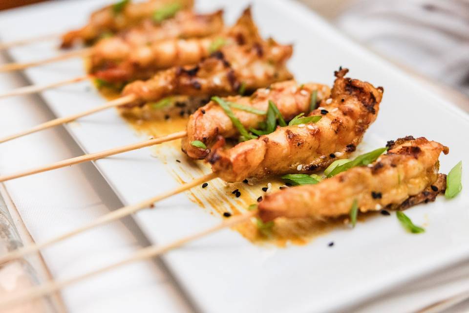 Grilled chicken satay