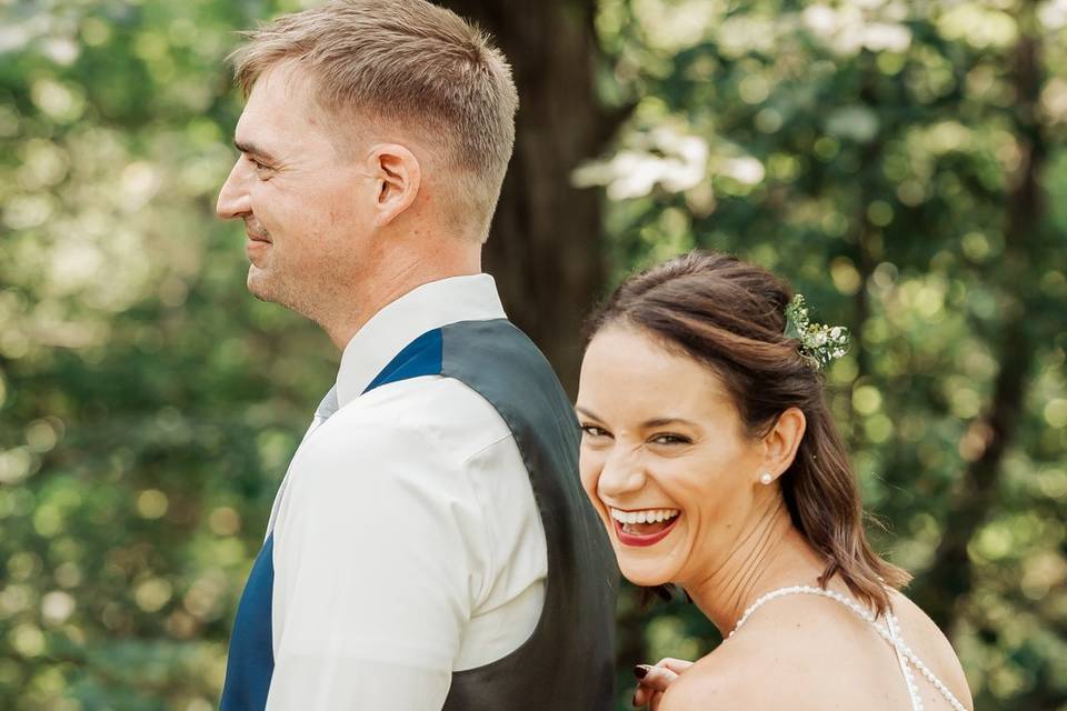 Grabbing Groom's Butt