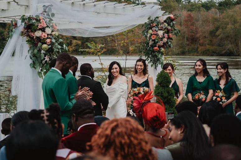 Outdoor wedding ceremony