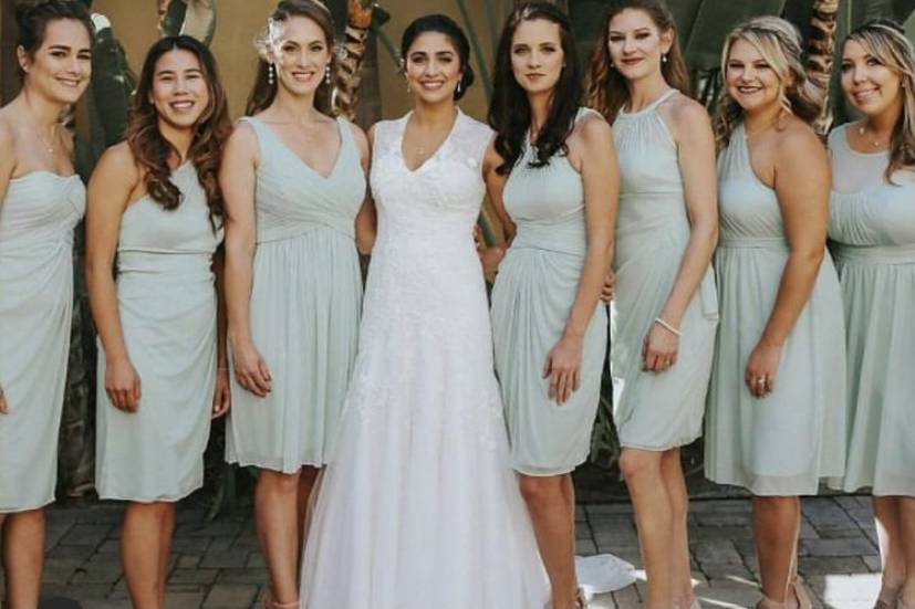 Bride with bridal party