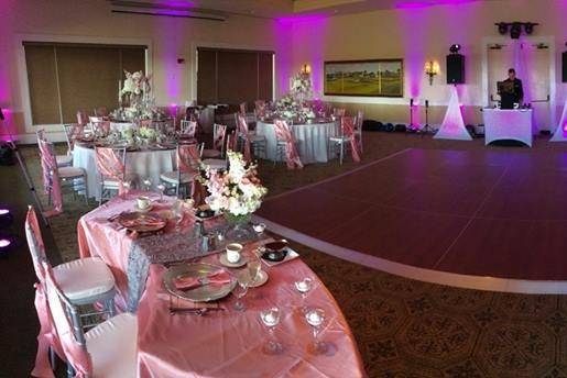 Wedding receptionand dance floor