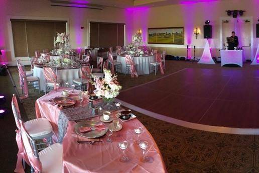 Wedding receptionand dance floor