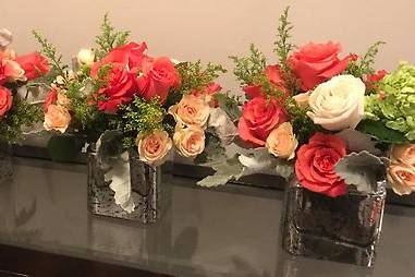 Coral centerpieces