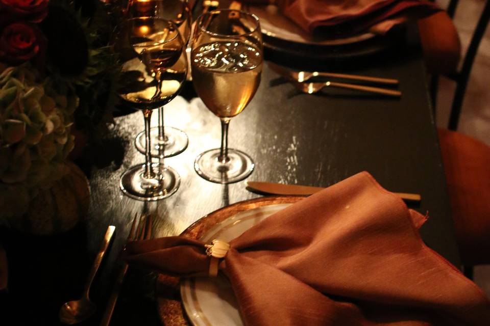 Intimate table setting