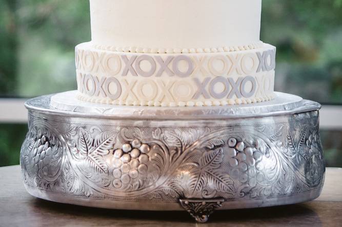 Classic white wedding cake