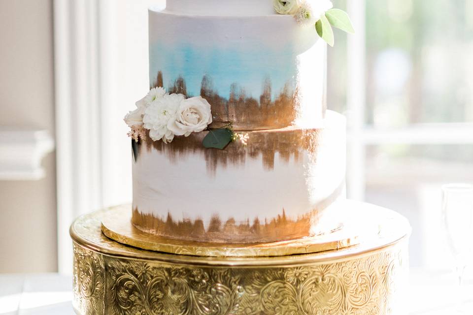 Modern art wedding cake