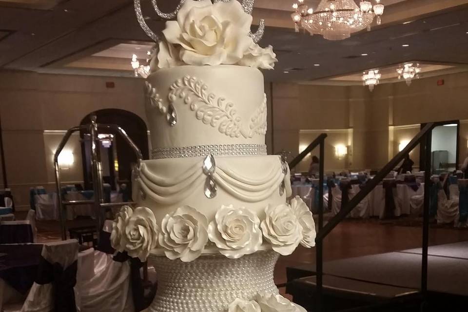Tall glamour cake