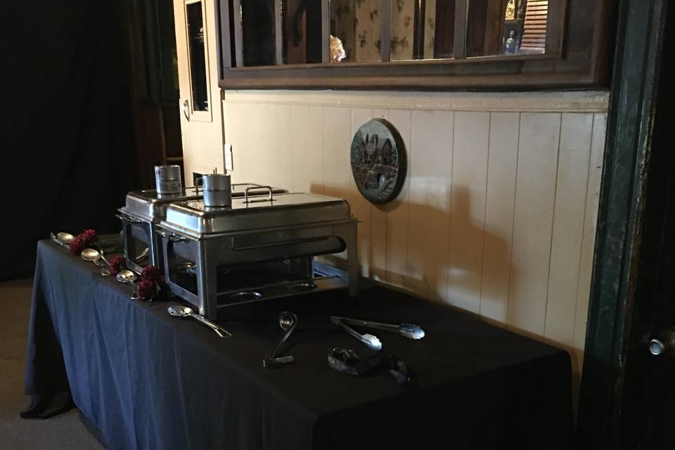 Intimate buffet set-up