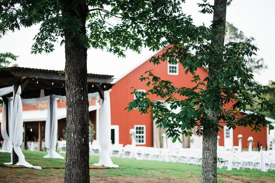 Ceremony and barn