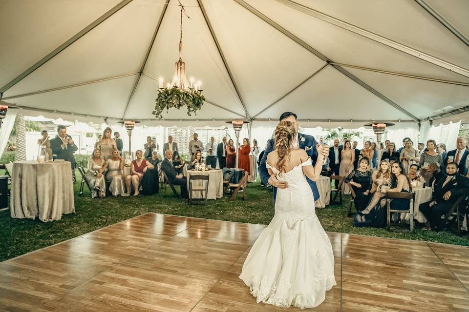 Reception green space set-up