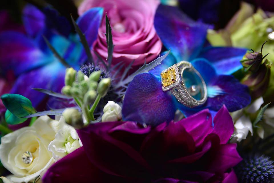 Rings on flowers