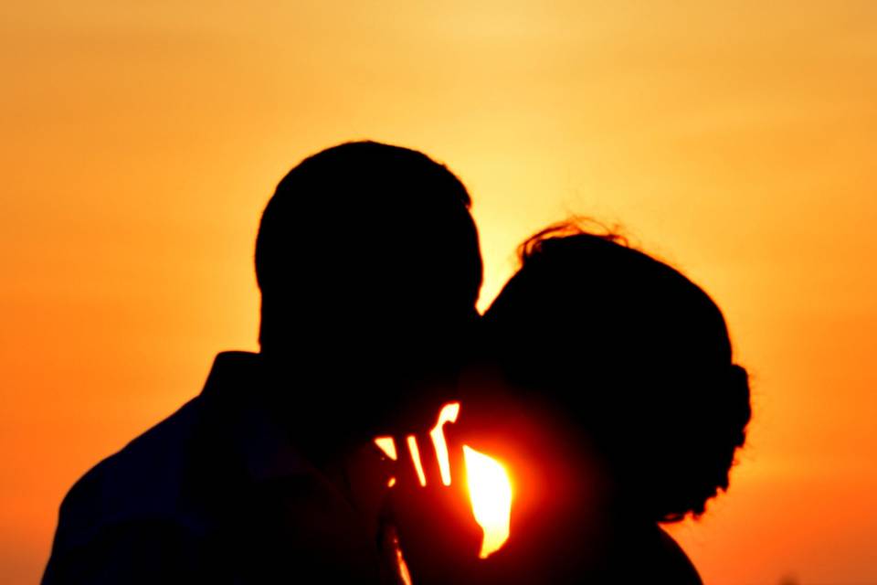 Sunset kiss