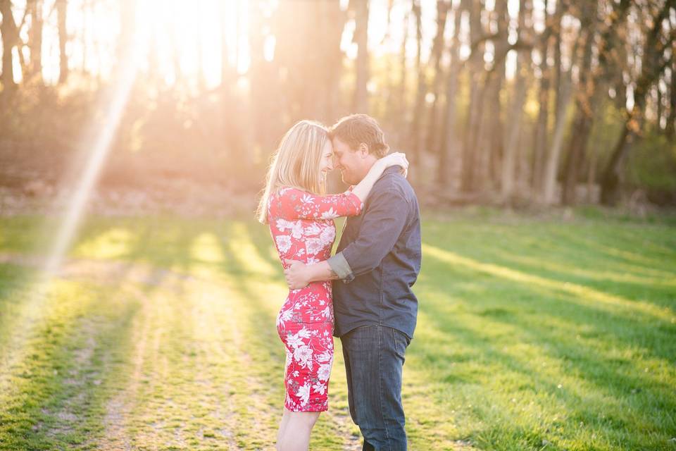 Sun-filled engagement session