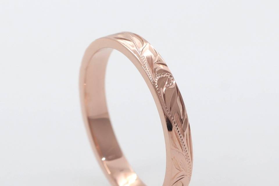 Rose gold Hawaiian ring