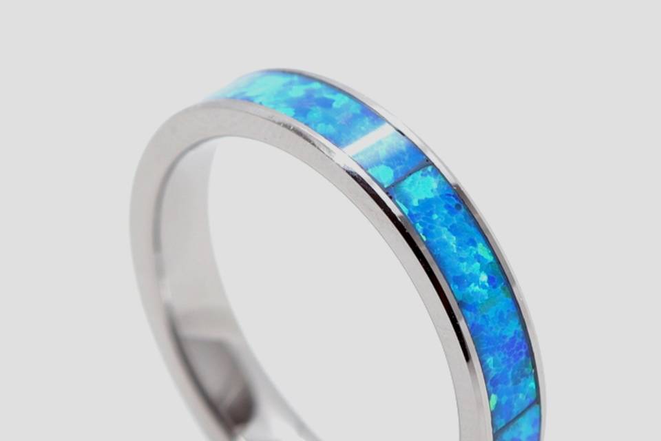 Blue opal ring