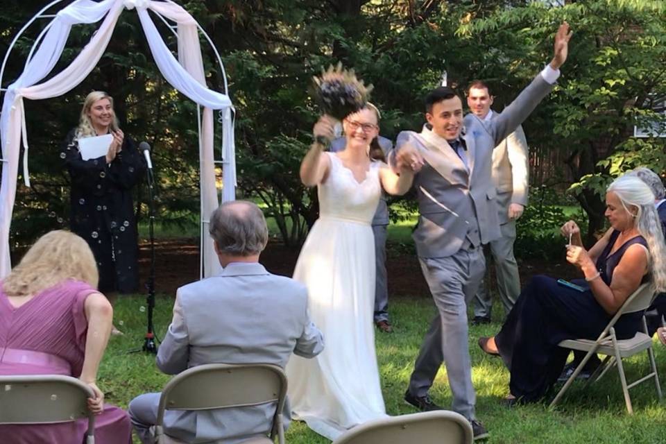 MA backyard wedding