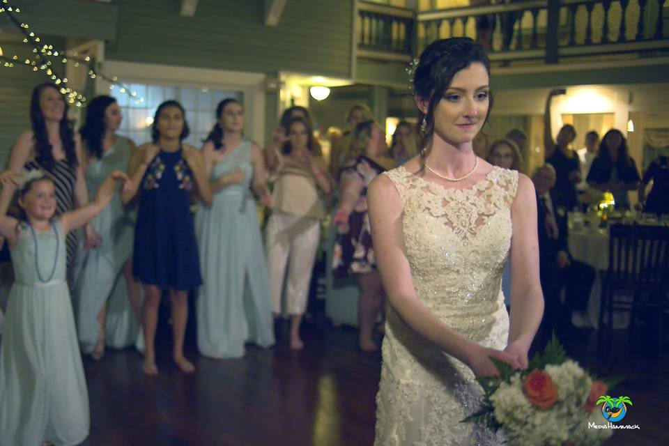 Jen's Bouquet toss @ Longfellows