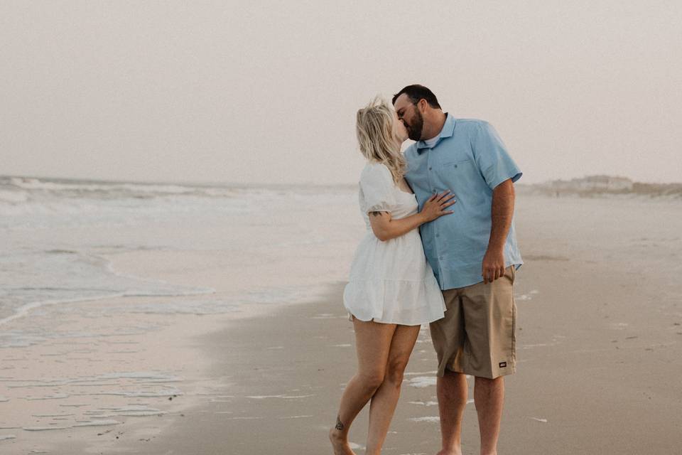 Engagement at Folly Beach, SC