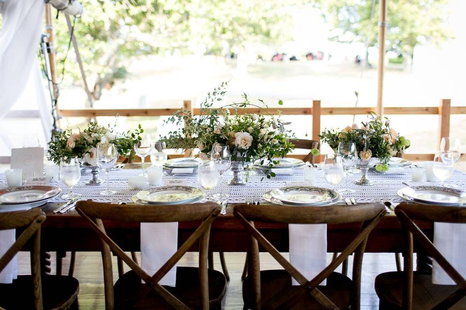 Rustic head table