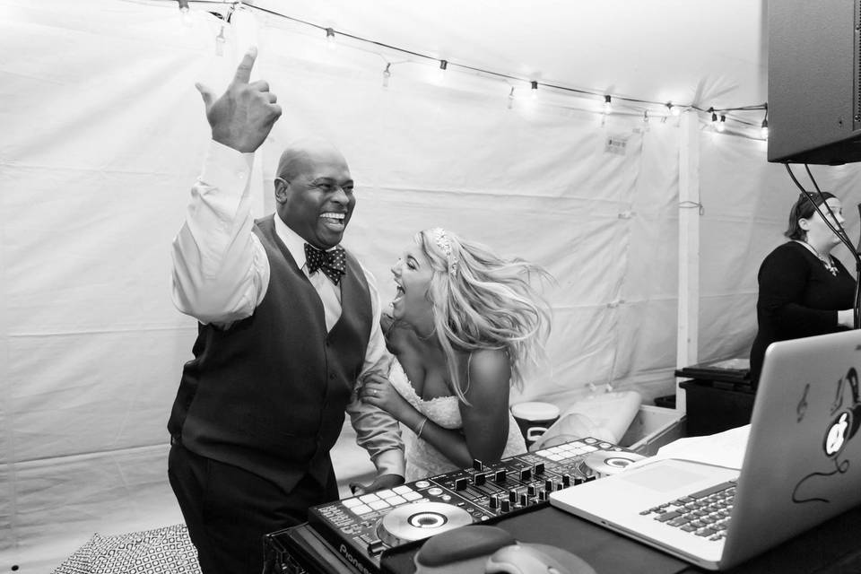 The DJ and the bride