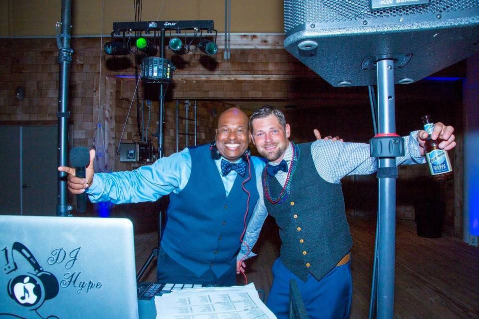 The DJ with the groom