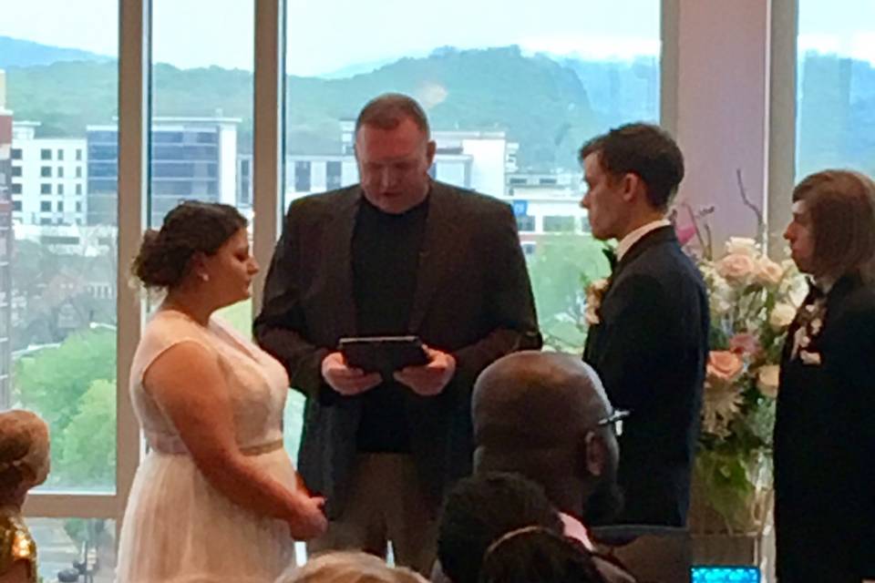 Rob as the officiant