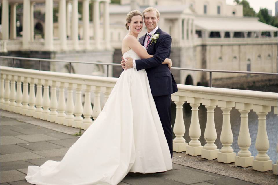 Couple on a bridge