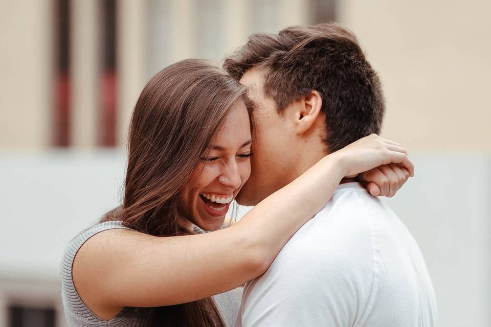 Fun rooftop couples session