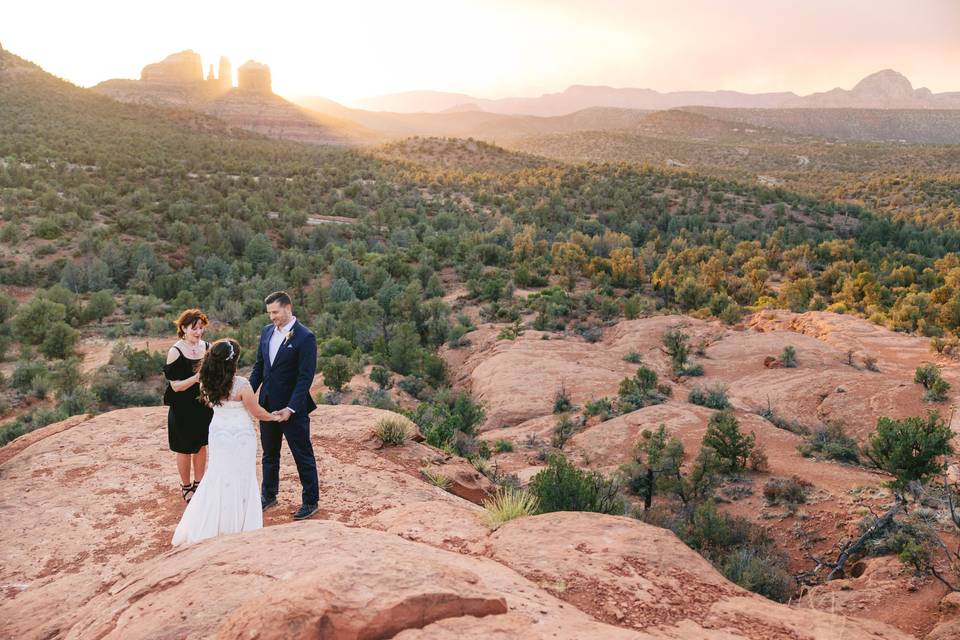 Sedona sunset elopement