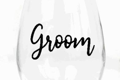 Groom Glass-etched or Vinyl