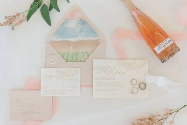 Coastal themed invitation suit