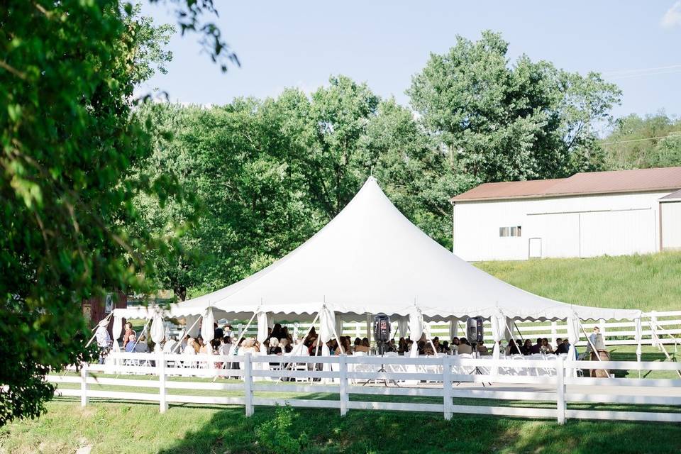 Tent Space from ceremony area