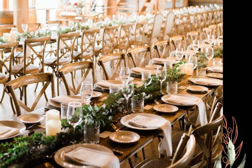 Rustic wedding banquet