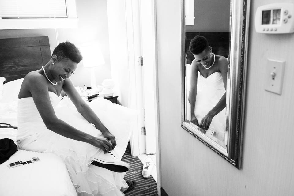 Putting on sensible shoes