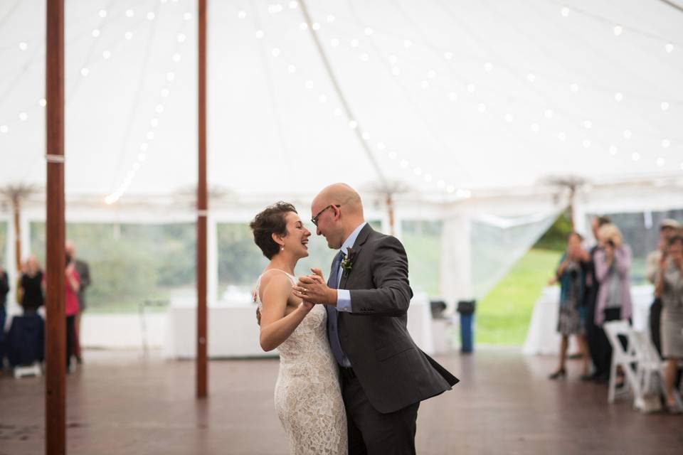 Dancing tent wedding