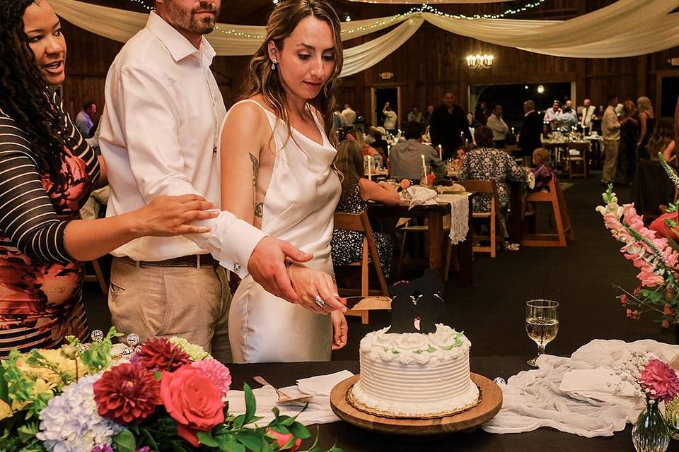 Assisting w/cake cutting