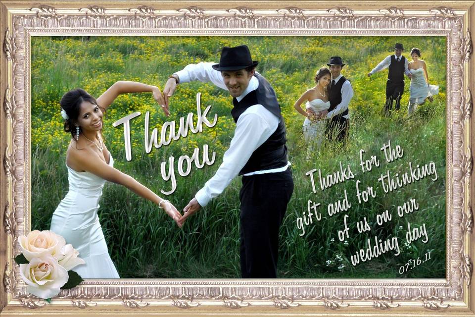 Thank you card design