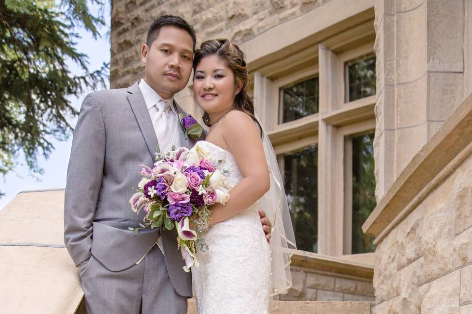 Wedding bride and groom