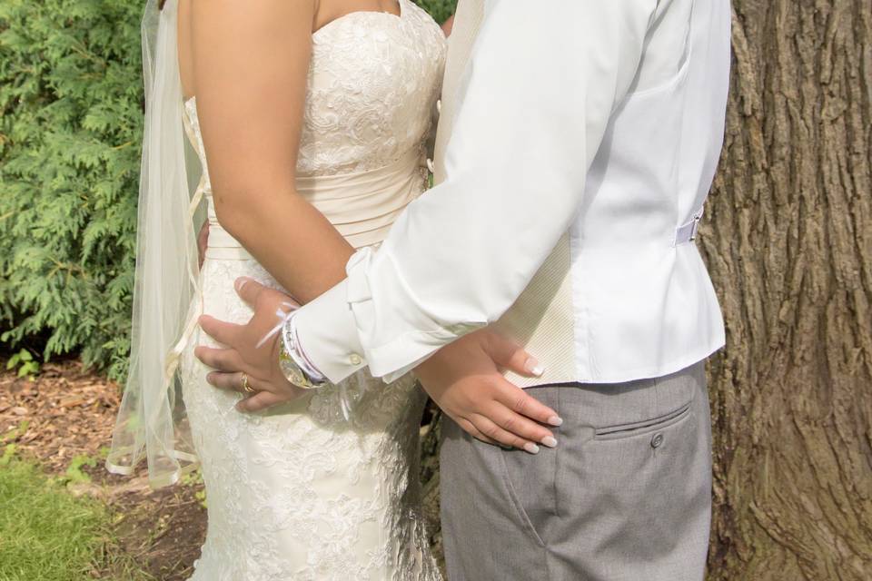 Bride and groom moment